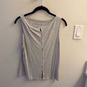 Abercrombie & Fitch Ribbed Button Front Tank Top – Size M